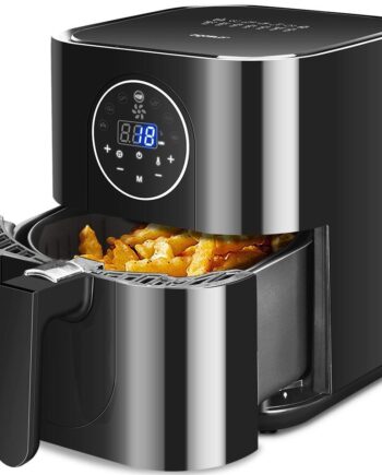 Sort Mini Cube Airfryer Elektronisk 1500w Dobbelt Gryde - Aigostar Kitchenplus  - 8433325212209