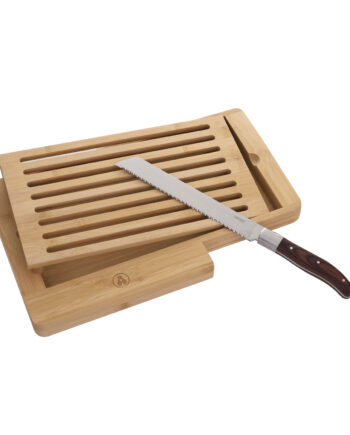 Laguiole Herit Bambus Skærebræt Med Brødkniv - Laguiole Kitchenplus  - 3661075353049