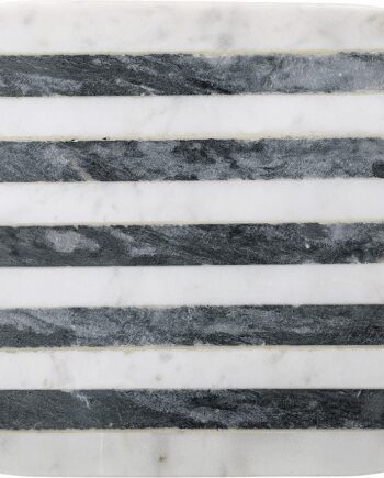 Rosa Skærebræt Bloomingville Rio Hvid Marmor Med Sorte Striber 23x37 - Bloomingville Kitchenplus  - 5711173212408
