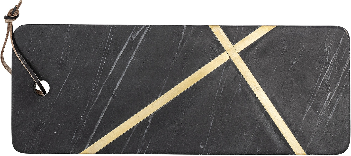 Sort Skærebræt Bloomingville Elsi Marmor Med Gyldne Striber 5x40 - Bloomingville Kitchenplus - 5711173264155